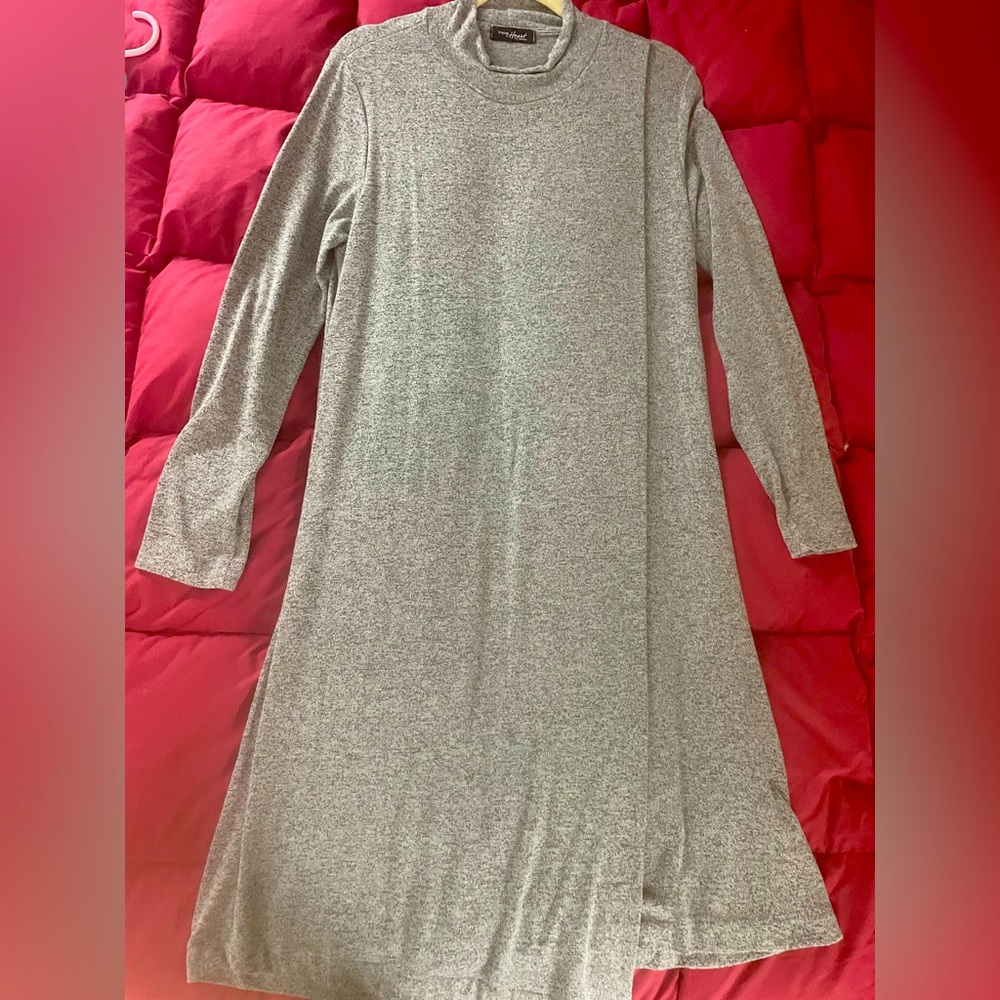 Grey and black soft tunic back and grey dress